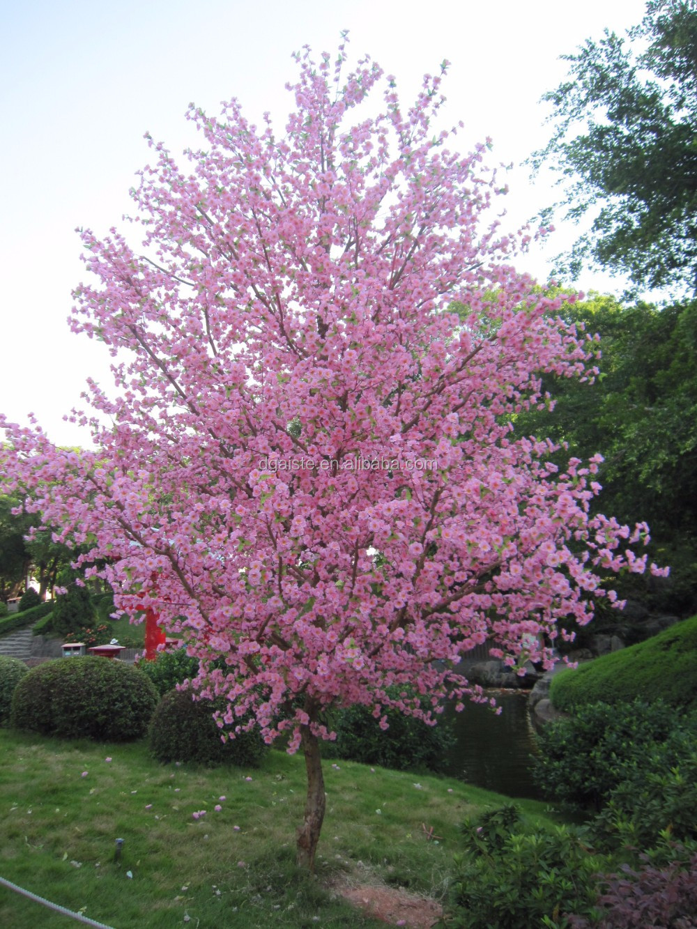 桃の花チェリーフラワーツリー人工咲くリアルトランクツリーでuv抵抗仕入れ・メーカー・工場