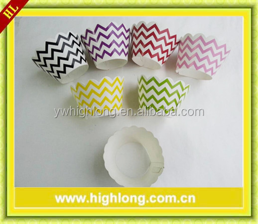different colour Stripe Cupcake decoration cupcake Wrappers
