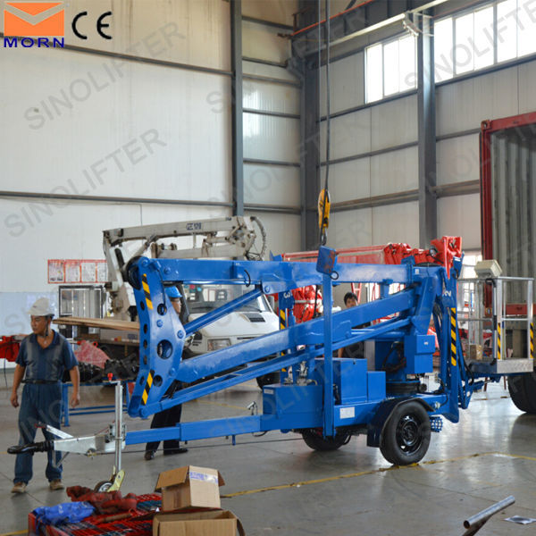 Ce承認さ6-18メートル油圧トレーラー取付けコンパクトブームリフト仕入れ・メーカー・工場
