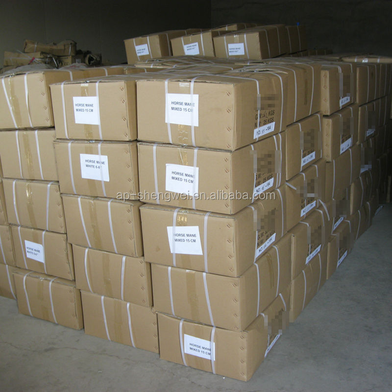 Chinese washed black single drawn horse mane
