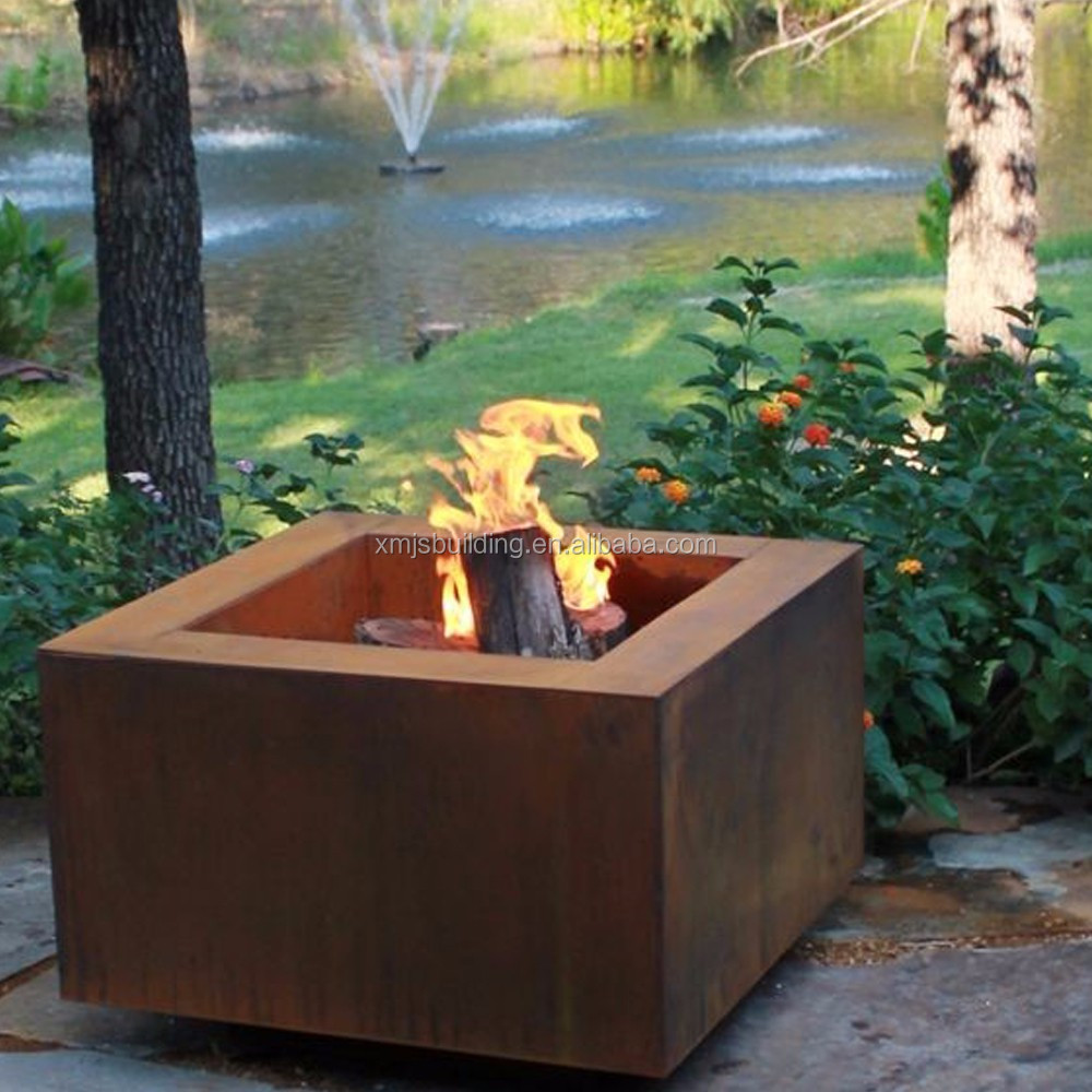 Outdoor Decoration Rusty Corten Steel Large Fire Pit Buy Outdoor