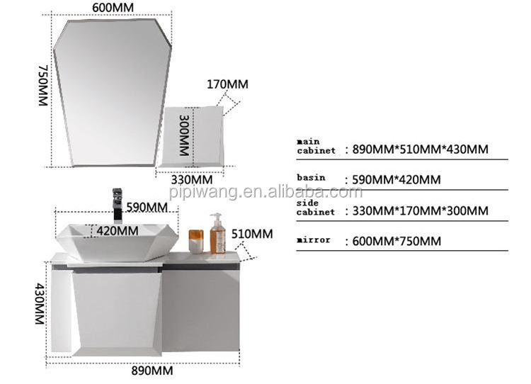 90センチぶら下げ新しいデザイン浴室バニティキャビネットH04284M仕入れ・メーカー・工場