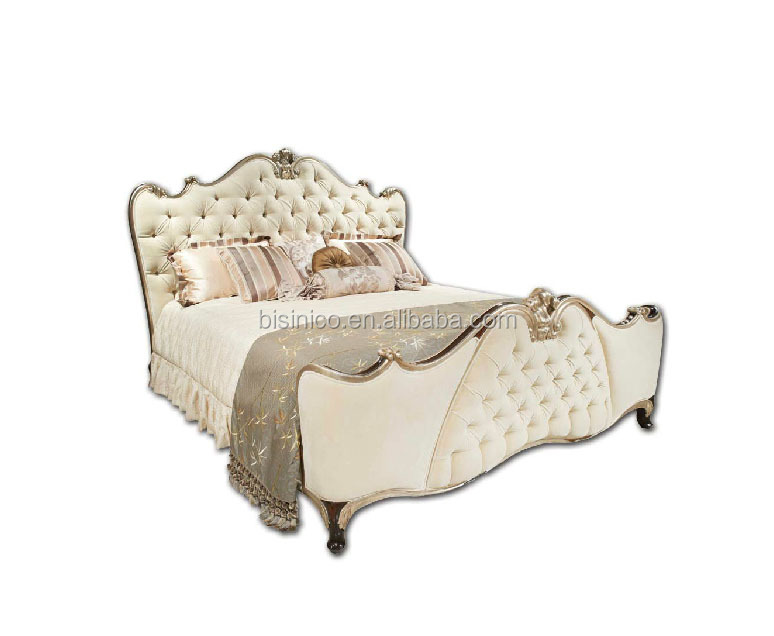 Muebles de dormitorio de estilo italiano de lujo hoja de oro ...