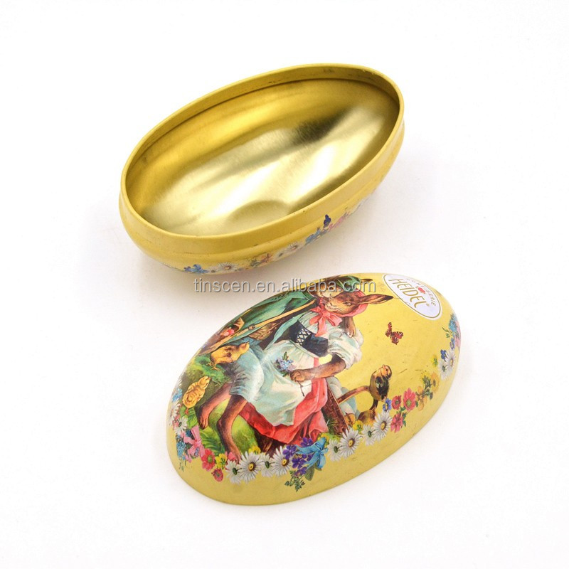 2 - pieces small Easter tin egg.JPG
