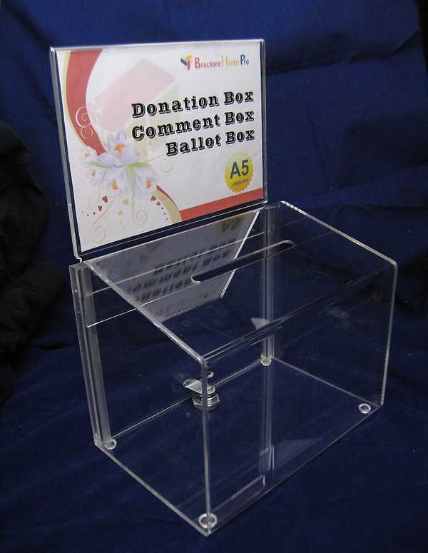 Clear Acrylic Donation Box,Storage Charity Donation Box,Clear Perspex