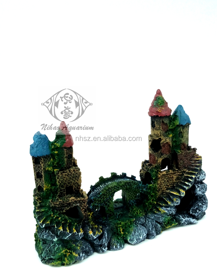 Wholesale Fish Tank Aquarium Decoration Of Resin Castle Large