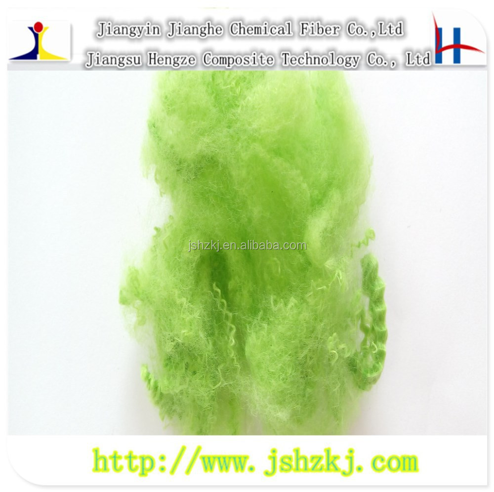 5d*51mm yellowish green w0029 recycle polyester