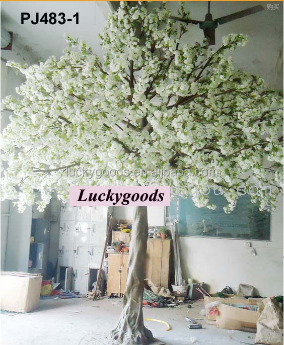 屋外クリームホワイトツリー結婚式偽シルク桜の木卸売仕入れ・メーカー・工場