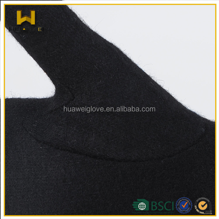 ファッション黒2015100％ウール手袋春と秋のためのタッチスクリーン仕入れ・メーカー・工場