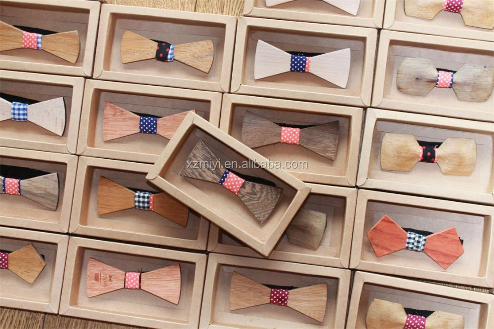 木製の弓ネクタイ、刻まドット木材弓ネクタイ卸売仕入れ・メーカー・工場