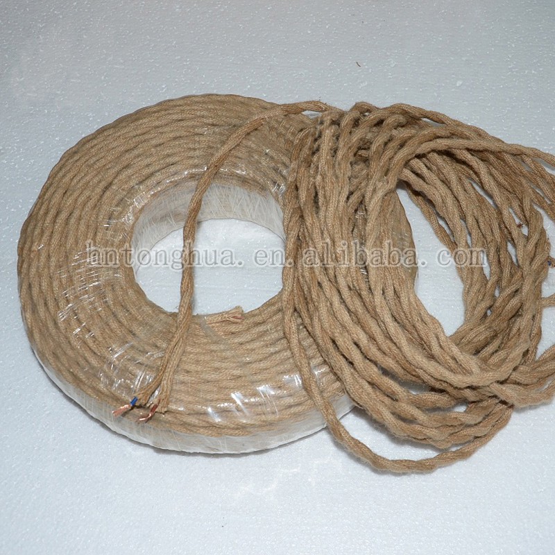 Hemp Rope 0.75mm 2 Copper Core Twisted Electric Cable Wire Buy Hemp