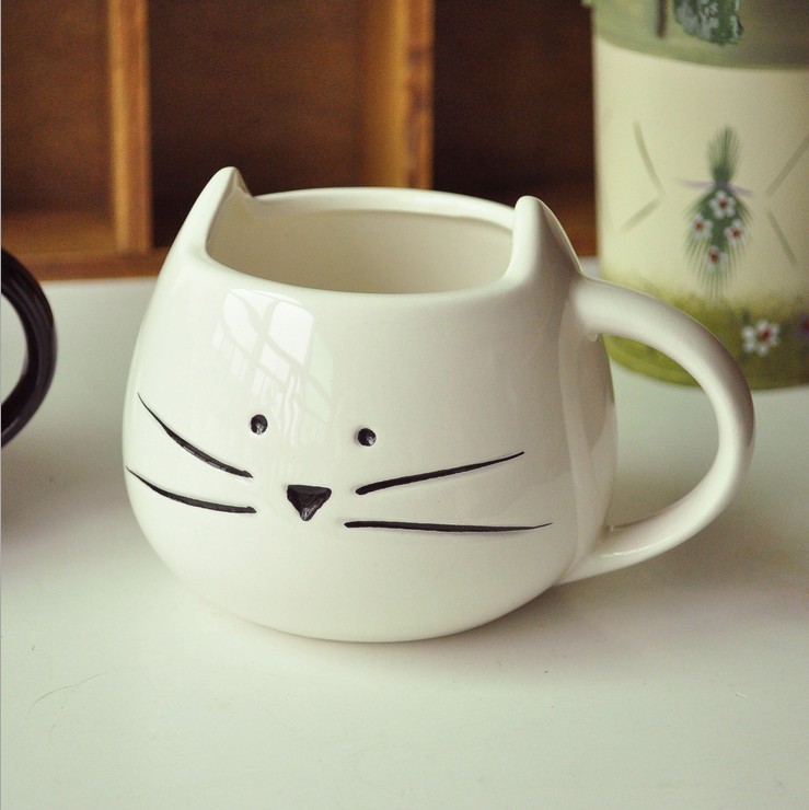 MLB-1655クリエイティブセラミックマグ猫スタイルデザインマグコーヒーカップ愛好マグカップかわいい誕生日ギフト(白、黒)仕入れ・メーカー・工場