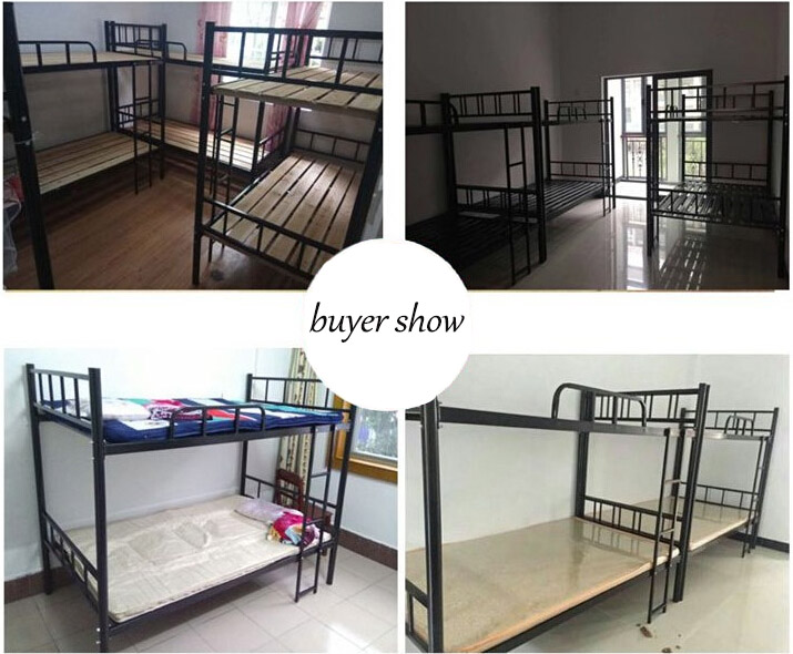 cheap dormitory student steel metal bunk bed with desk and wardrobe
