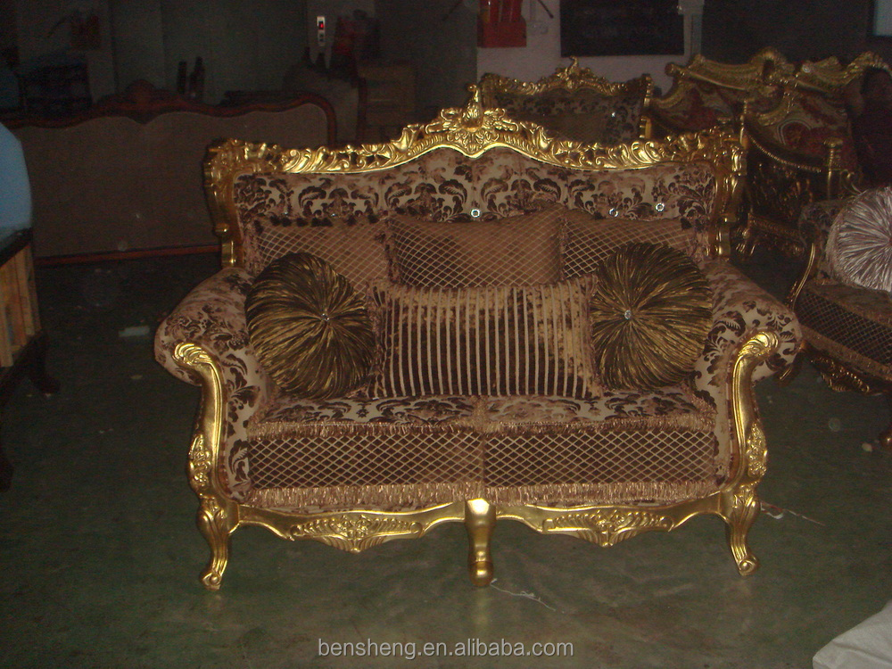 S2023 b foshan shunde muebles sofá, mano tallada marco de madera ...