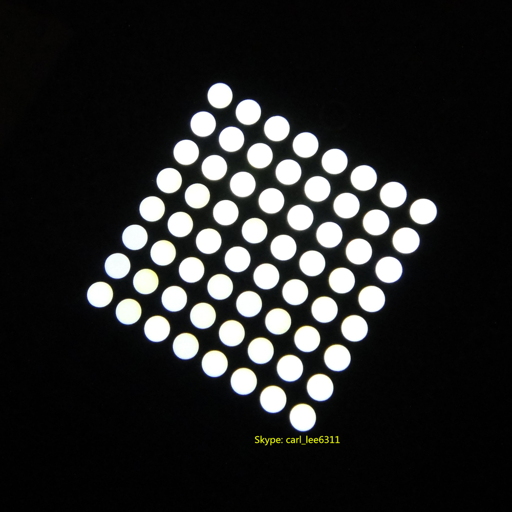 Bright led indoor ultra white led matrix for lift 8x8 dot led matrix