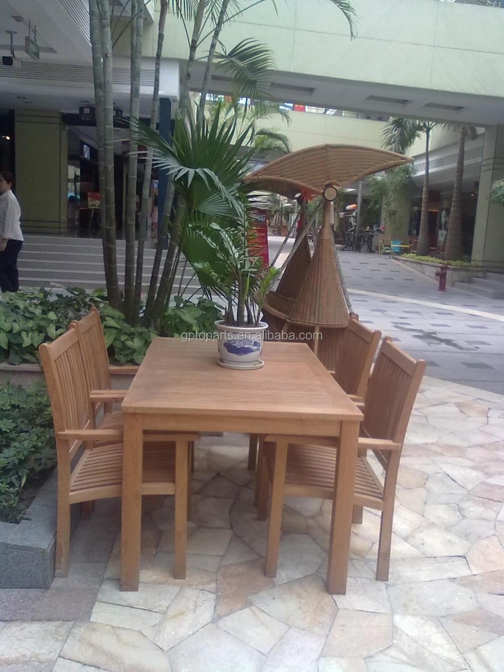 新しいデザイン2014年屋外用家具チーク材の木製テーブルセット仕入れ・メーカー・工場