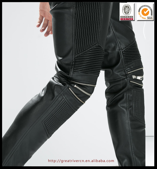 ファッションメンズ2015バイクの革のズボン仕入れ・メーカー・工場