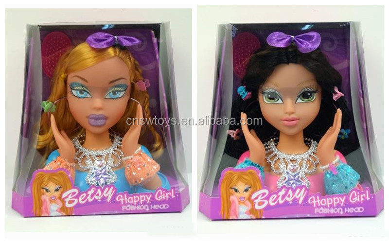 Starworld Toys Fashion Doll Big Head, Brown Hair, Happy Girl