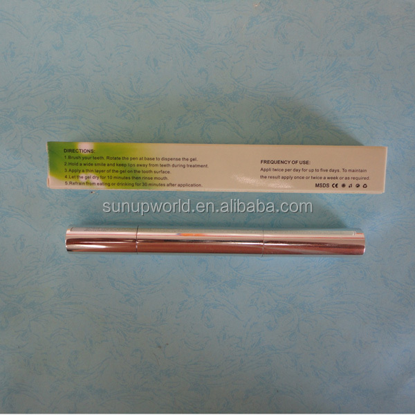 CE&MSDS certification 2ml silver teeth whitening pen with peroxide free and peroxide available
