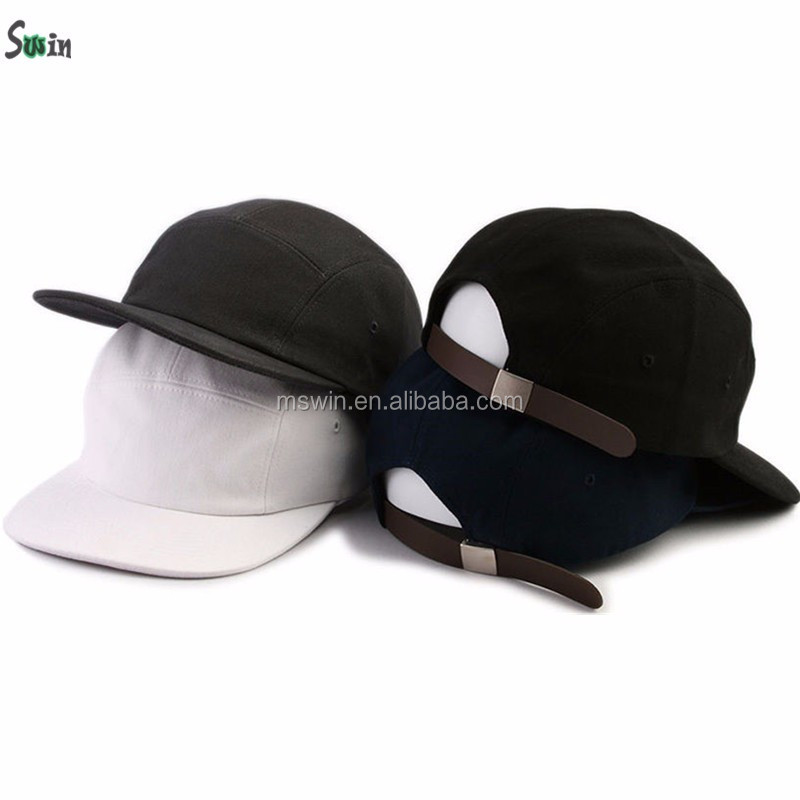 Blank hats hot sale with leather strap