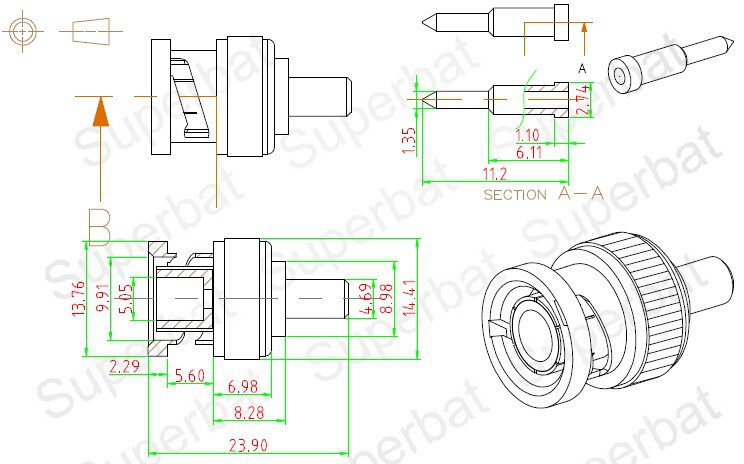 圧着rg58rg142lmr195用bncコネクタ仕入れ・メーカー・工場