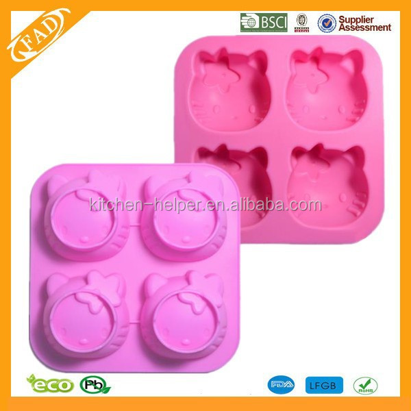 Yunko Bakeware Silicone Lovely Hello Kitty Shape Chocolate Mould, 16 ...