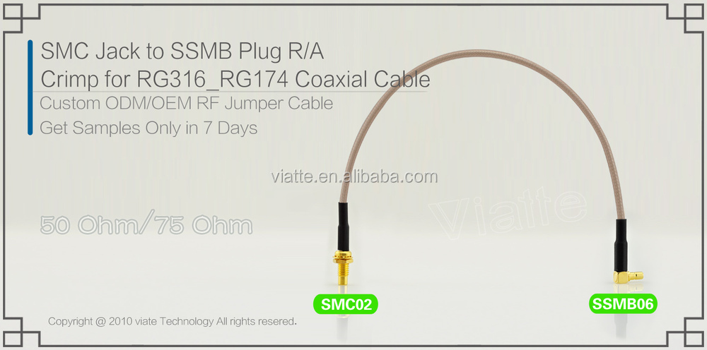 Smcjack/へssmbメスプラグ/maler/に圧着力をrg316用同軸ケーブルのコネクター仕入れ・メーカー・工場