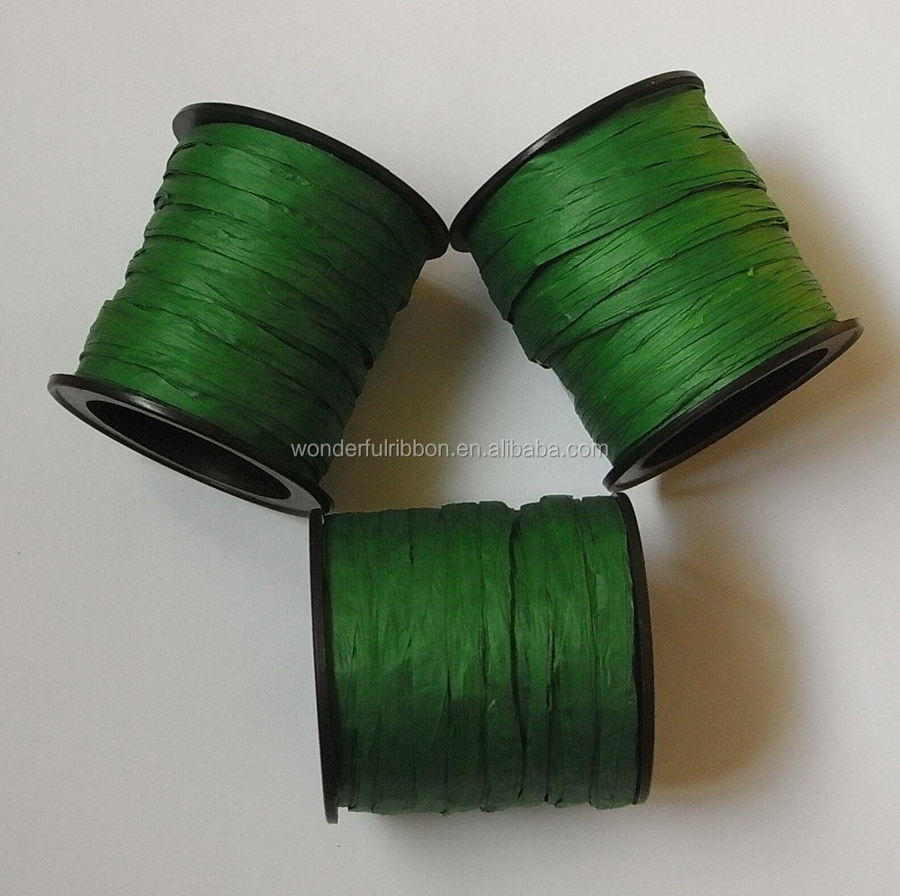 deep green paper raffia ribbon raffia paper ribbon decorating