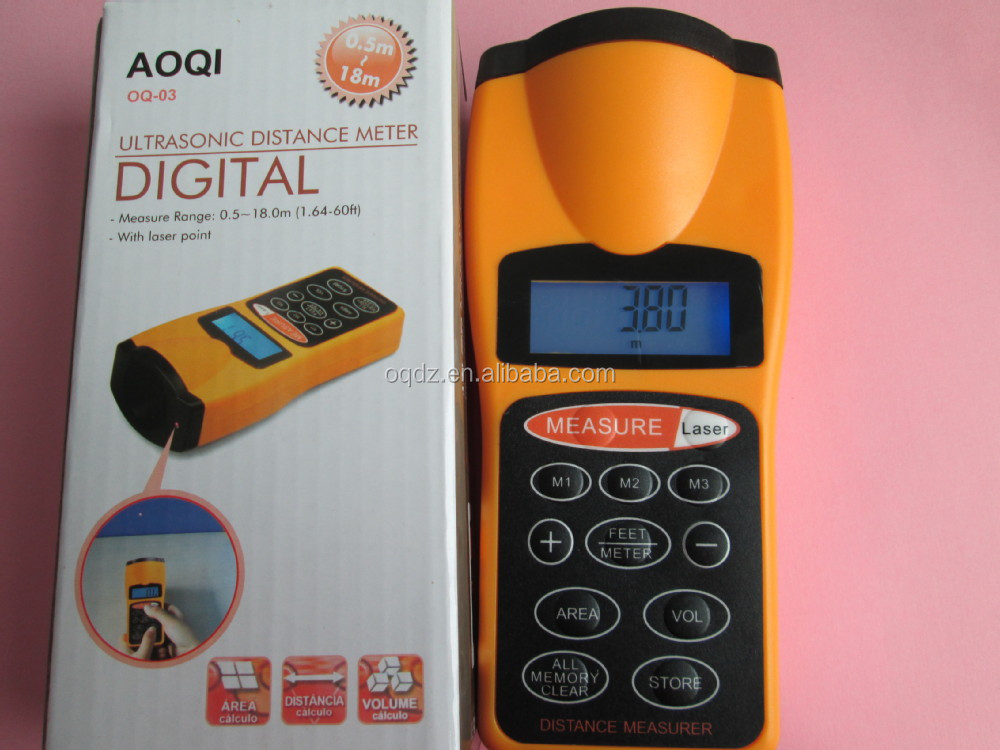 Aoqi0.05メートル18メートルまでレーザーポイント超音波距離計価格問屋・仕入れ・卸・卸売り