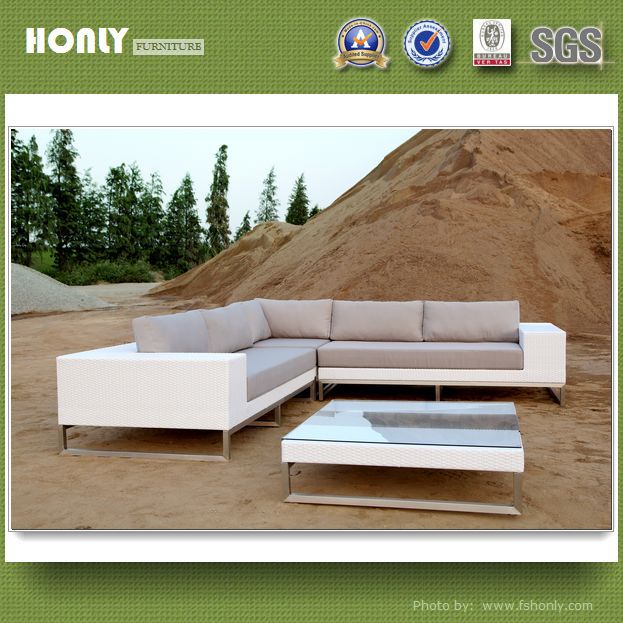 Outdoor sofa bed aluminum furniture rattan outdoor sofa set