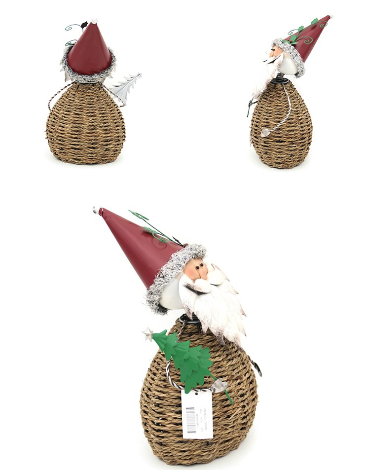 手作りクリスマスデコレーションサンタクロースで籐ボディ、カスタムクリスマスの装飾品仕入れ・メーカー・工場