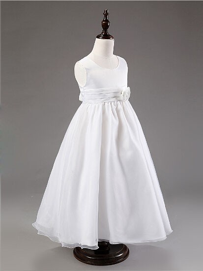 白いチュールフラワーガールのドレスプリンセスページェントパーティー誕生日ウェディングドレス仕入れ・メーカー・工場