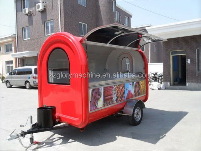 Stainless Steel Mobile Street Food Vending Cart/ Breakfast Food Van