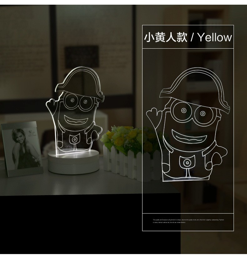 常夜灯パーソナライズ贈り物スーパー ホワイト頭蓋骨飾ら隊3d ビジョン ランプ奇妙な新しい ライト仕入れ・メーカー・工場