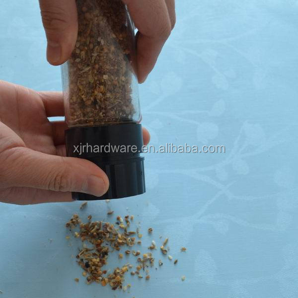 salt and pepper grinder with glass bottle