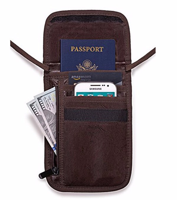 Rfid Undercover Neck Stash Passport Holder Travel Hidden Security Neck