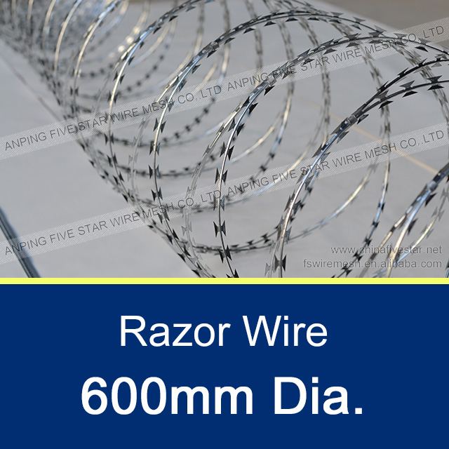 bto-22 concertina razor wire 600mm diameter