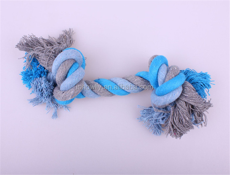 耐久性のある犬のチューズおもちゃflossugarトス/綱引きのおもちゃペットの綿ロープ青の色問屋・仕入れ・卸・卸売り