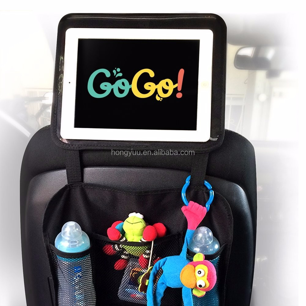 New Car Backseat Organizer With Tablet Holder With Ipad Holder Fixed To