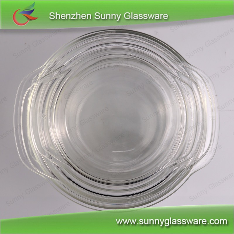 High Borosilicate Heat Resistant Glass Oven Bowl with Lid c