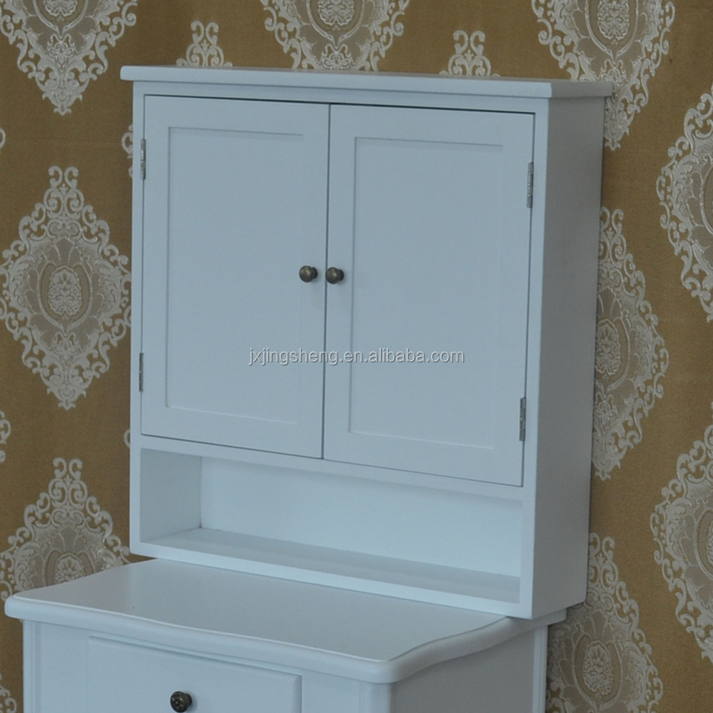 Witte muur kast, badkamer accessoires set, badkamer ontwerp ...