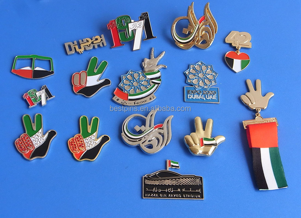 Dubai Uae Lapel Pin Badge/custom Various Logo Gold Uae Pin Buy Dubai