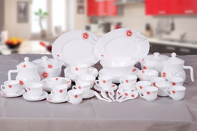 Windmill Series Dinner Set Heat Resistant Opal Glassware - China