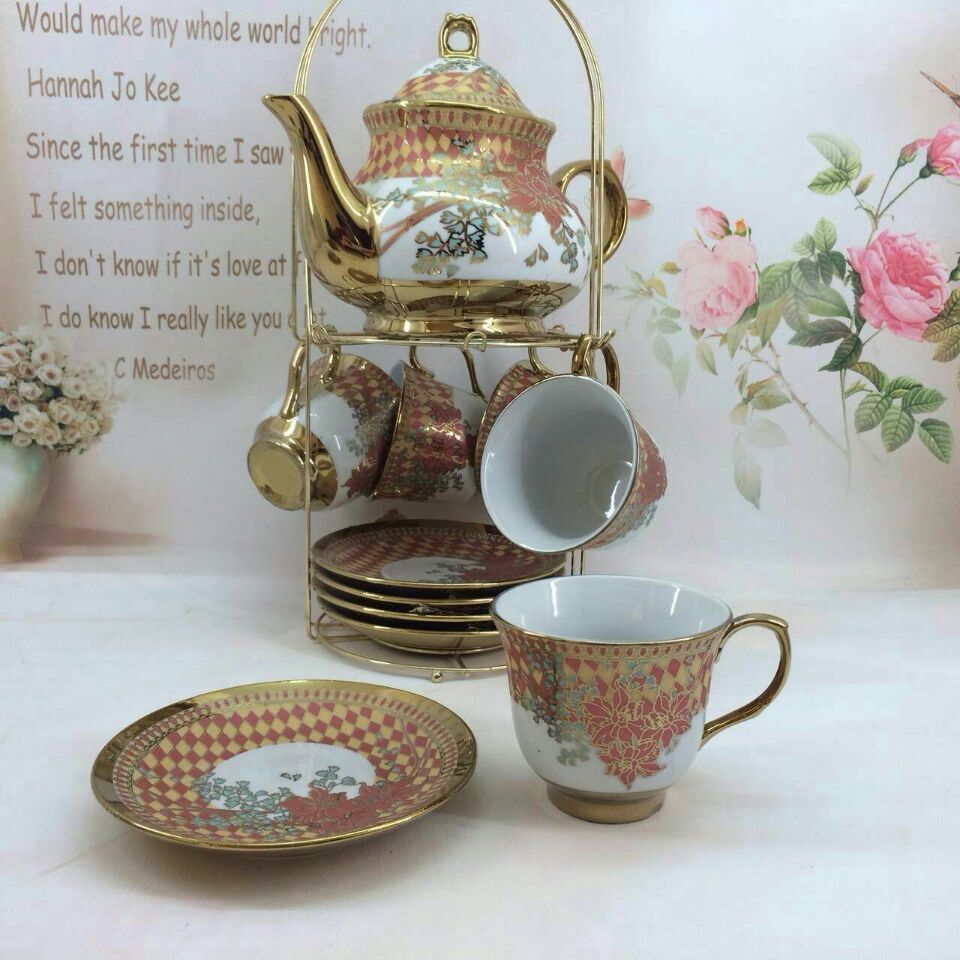 Wholesale Popular 13pcs Porcelain Tea Sets With Gold Plated Buy Tea