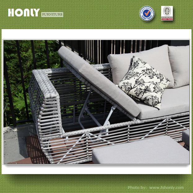 Aluminium outdoor garden rattan furniture modern rattan sofa set