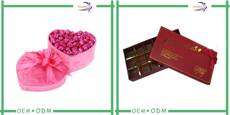 fancy design heart shape paperboard chocolate bar gift box