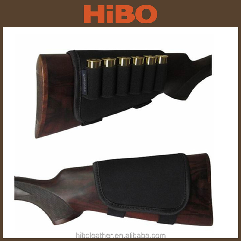 adjustable shotgun rifle shell holder cheek rest pouch buttstock