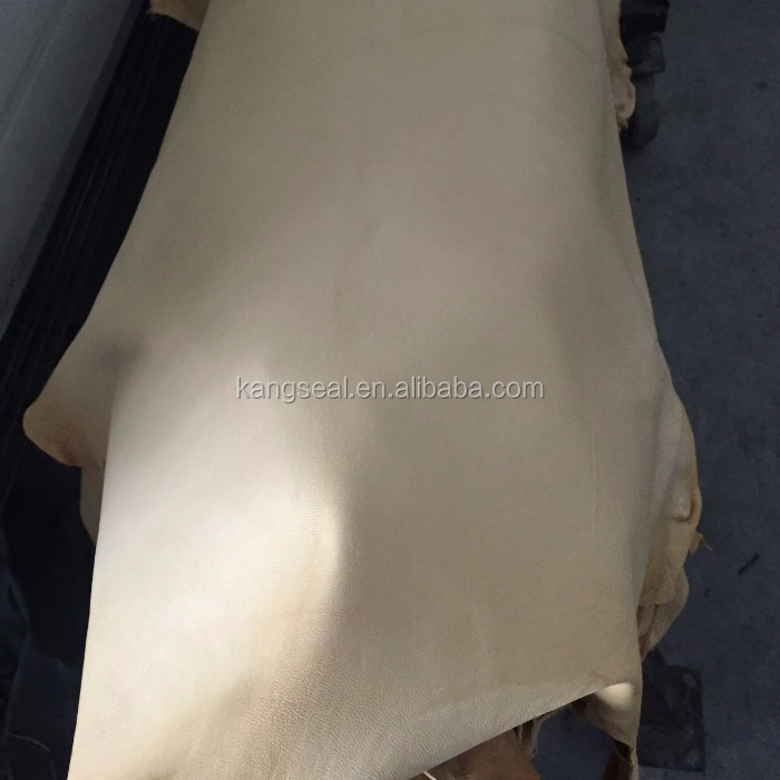 beige color top grain sheep leather for shoes lining garment