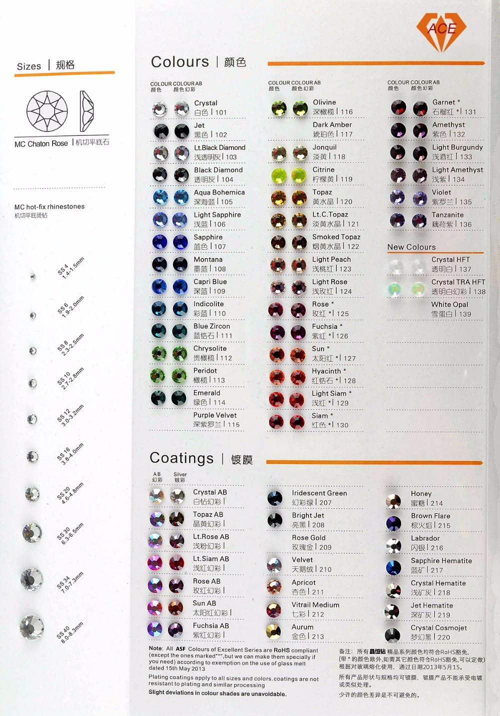 ZF DF 2017 colour chart 2