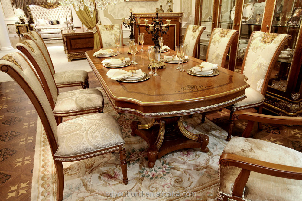 0062 barroco larga reposteria y sillas de madera de diseño ...
